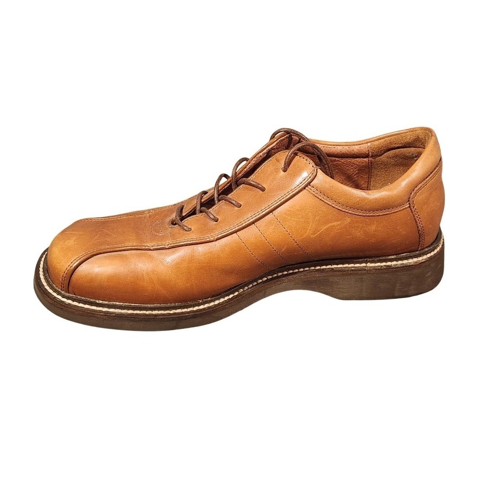 Bachrach Mens Genuine Leather Lace-Up Oxford Shoes Made in Italy Size 10